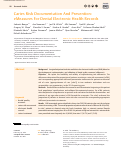 Cover page: Caries Risk Documentation And Prevention: eMeasures For Dental Electronic Health Records.