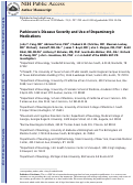 Cover page: Parkinson's disease severity and use of dopaminergic medications