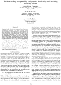 Cover page: Understanding acceptability judgments: Additivity and working memory effects