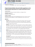 Cover page: Project connect online: user and visitor experiences of an Internet‐based intervention for women with breast cancer