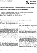 Cover page: Vehicular fuel composition and atmospheric emissions in South China: Hong Kong, Macau, Guangzhou, and Zhuhai