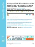 Cover page: Probing ultrafast C–Br bond fission in the UV photochemistry of bromoform with core-to-valence transient absorption spectroscopy