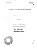 Cover page: OBSOLETE PERFORMANCE TESTS FOR AUTOMATIC ELLIPSOMETERS