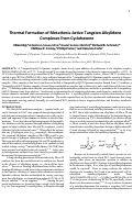 Cover page: Thermal Formation of Metathesis-Active Tungsten Alkylidene Complexes from Cyclohexene