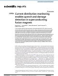 Cover page: Current distribution monitoring enables quench and damage detection in superconducting fusion magnets