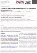 Cover page: A highly contiguous reference genome for the Steller’s jay (Cyanocitta stelleri)