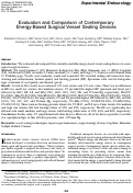 Cover page: Evaluation and Comparison of Contemporary Energy-Based Surgical Vessel Sealing Devices