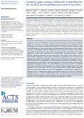 Cover page: Learning gaps among statistical competencies for clinical and translational science learners