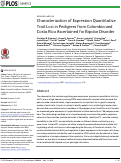 Cover page: Characterization of Expression Quantitative Trait Loci in Pedigrees from Colombia and Costa Rica Ascertained for Bipolar Disorder