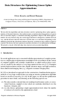 Cover page: Data Structures for optimizing linear spline Approximations