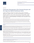 Cover page: Intratumor Heterogeneity of the Estrogen Receptor and the Long-term Risk of Fatal Breast Cancer.