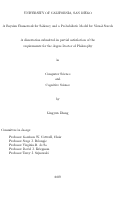 Cover page: A Baysian [sic] framework for saliency and a probabilistic model for visual search