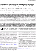 Cover page: Myeloid Slc2a1-Deficient Murine Model Revealed Macrophage Activation and Metabolic Phenotype Are Fueled by GLUT1