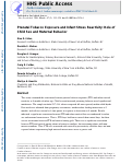 Cover page: Prenatal tobacco exposure and infant stress reactivity: Role of child sex and maternal behavior