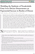 Cover page: Modeling the epidemic of nonalcoholic fatty liver disease demonstrates an exponential increase in burden of disease