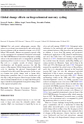 Cover page: Global change effects on biogeochemical mercury cycling