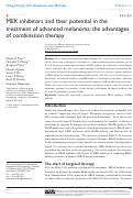 Cover page: MEK inhibitors and their potential in the treatment of advanced melanoma: the advantages of combination therapy