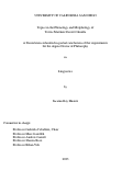 Cover page: Topics in the Phonology and Morphology of Torres Martinez Desert Cahuilla