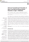 Cover page: Clinical Translational Potentials of Stem Cell-Derived Extracellular Vesicles in Type 1 Diabetes.