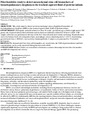 Cover page: Pilot feasibility study to detect mesenchymal stem cell biomarkers of bronchopulmonary dysplasia in the tracheal aspirate fluid of preterm infants.