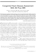 Cover page: Congenital heart disease assessment with 4D flow MRI