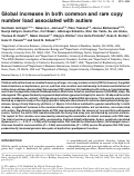 Cover page: Global increases in both common and rare copy number load associated with autism