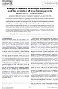 Cover page: Energetic demand of multiple dependents and the evolution of slow human growth