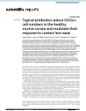 Cover page: Topical antibiotics reduce CD11c+ cell numbers in the healthy murine cornea and modulate their response to contact lens wear