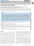 Cover page: A High Resolution Case Study of a Patient with Recurrent Plasmodium vivax Infections Shows That Relapses Were Caused by Meiotic Siblings