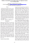 Cover page: Children’s Generalization of Novel Object Names in Comparison Contexts:
An eye tracking analysis