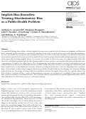 Cover page: Implicit-Bias Remedies: Treating Discriminatory Bias as a Public-Health Problem.