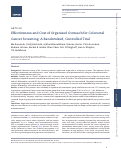 Cover page: Effectiveness and cost of organized outreach for colorectal cancer screening: A Randomized Controlled Trial