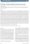 Cover page: Prediction of enteric methane emissions from cattle