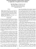 Cover page: Measuring Mathematic Formula Writing Competence: An Application of Graphical Protocol Analysis