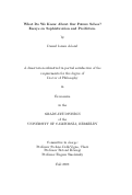 Cover page: What Do We Know About Our Future Selves? Essays on Sophistication and Prediction.