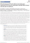 Cover page: HIV self-testing and STI self-collection via mobile apps: experiences from two pilot randomized controlled trials of young men who have sex with men