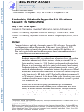 Cover page: Standardizing Hidradenitis Suppurativa Skin Microbiome Research: The Methods Matter