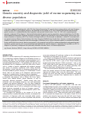 Cover page: Genetic ancestry and diagnostic yield of exome sequencing in a diverse population