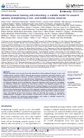 Cover page: Workshop-based learning and networking: a scalable model for research capacity strengthening in low- and middle-income countries