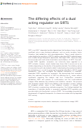 Cover page: The differing effects of a dual acting regulator on SIRT1