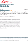 Cover page: MethylResolver-a method for deconvoluting bulk DNA methylation profiles into known and unknown cell contents.