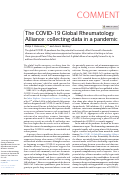 Cover page: The COVID-19 Global Rheumatology Alliance: collecting data in a pandemic