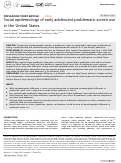 Cover page: Social epidemiology of early adolescent problematic screen use in the United States