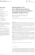 Cover page: Development of an anti-inflammatory diet for first-episode psychosis (FEP): a feasibility study protocol.