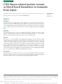 Cover page: CNS disease-related protein variants as blood-based biomarkers in traumatic brain injury.