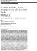 Cover page: Diabetes Mellitus, Acute Hyperglycemia, and Ischemic Stroke