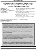 Cover page: WOMen profEssioNal developmenT oUtcome Metrics in Academic Emergency Medicine: Results from the WOMENTUM Modified Delphi Study