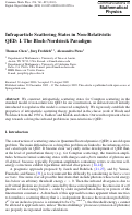 Cover page: Infraparticle Scattering States in Non-Relativistic QED: I. The Bloch-Nordsieck Paradigm