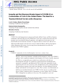 Cover page: Inequity and the Disproportionate Impact of COVID-19 on Communities of Color in the United States: The Need for a Trauma-Informed Social Justice Response