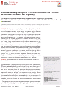 Cover page: Neonatal Enteropathogenic Escherichia coli Infection Disrupts Microbiota-Gut-Brain Axis Signaling